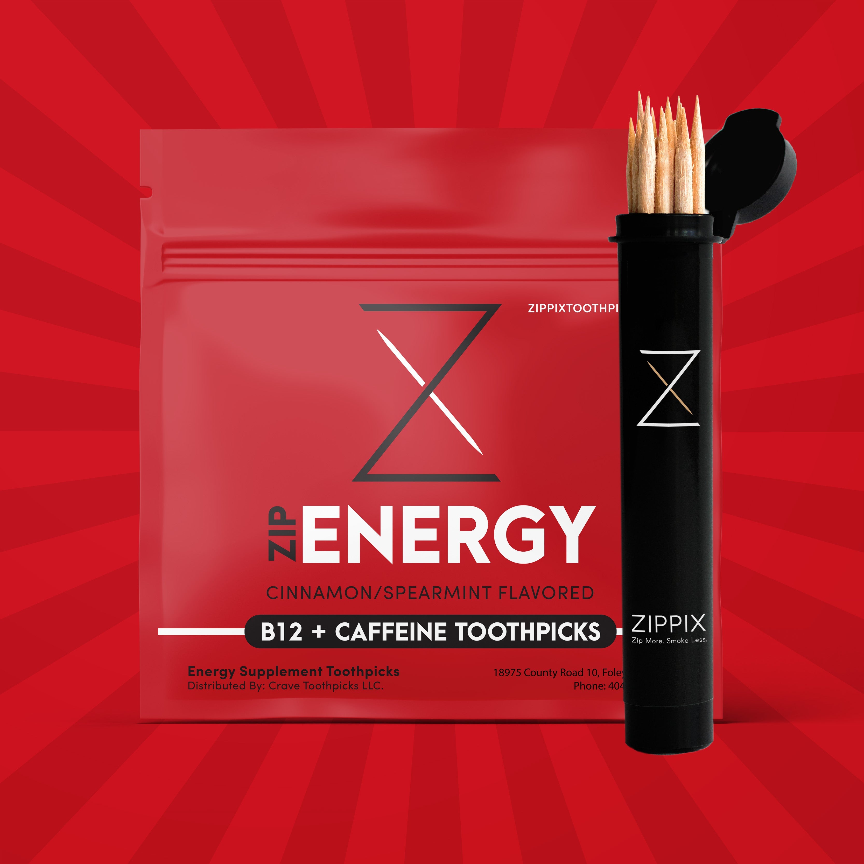 Zippix ZipEnergy Caffeine + B12 Infused Toothpicks – Zippix